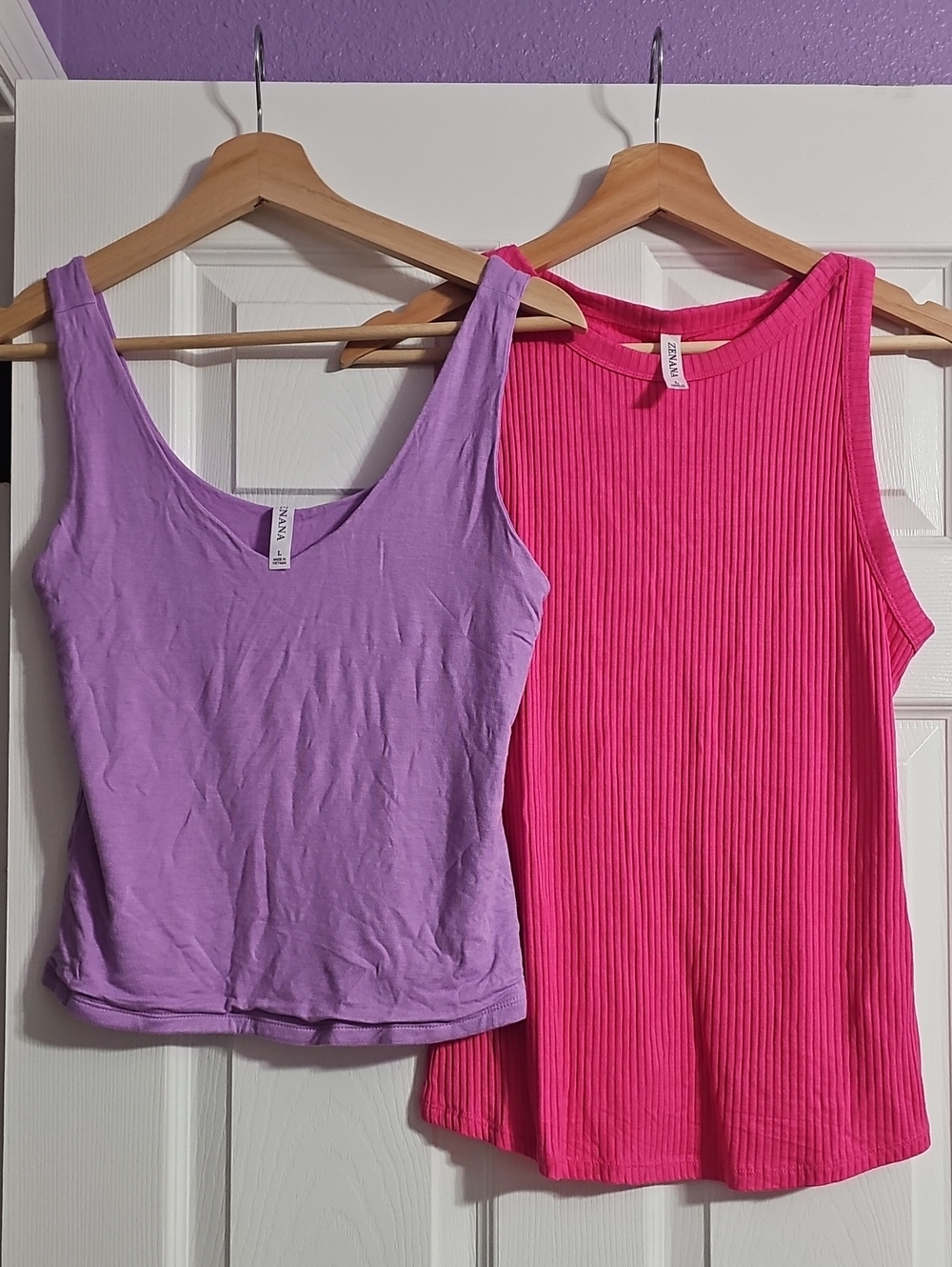 Zenana Bundle ✨️ Hot Pink Ribbed Tank & Lavender Scoop Neck Tank